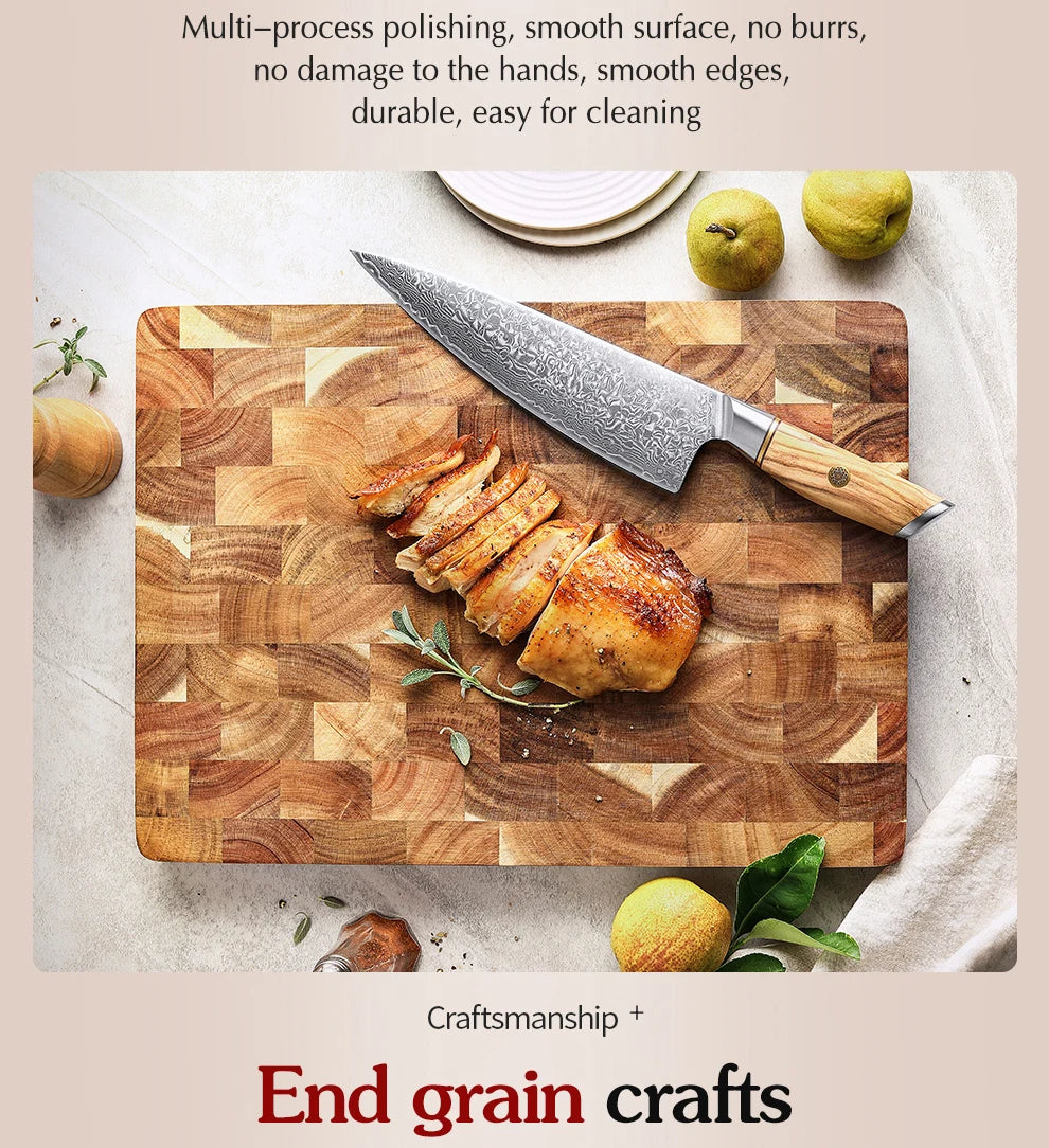 Acacia Wood Cutting Board – Double-Sided & Water-Resistant