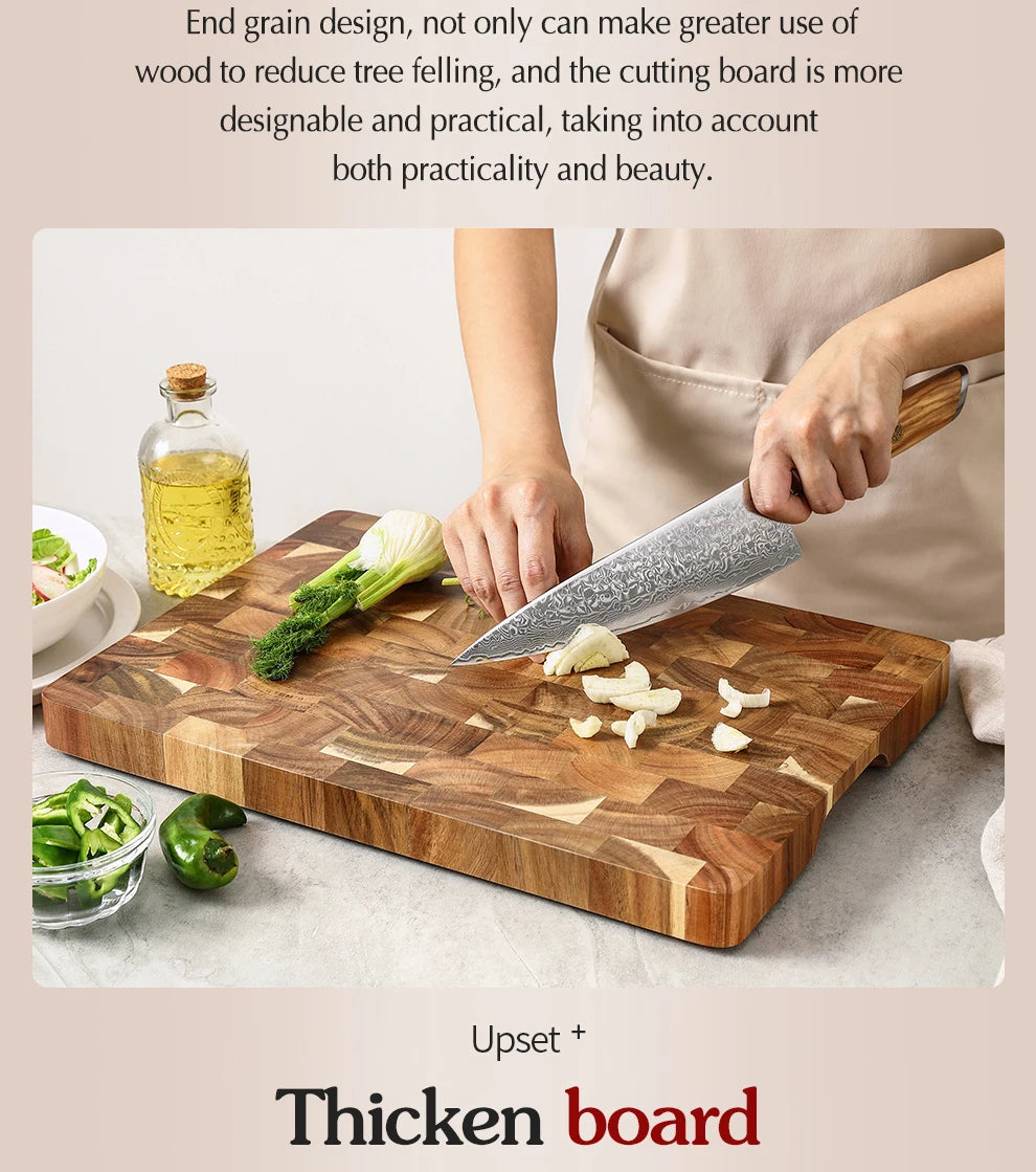 Acacia Wood Cutting Board – Double-Sided & Water-Resistant