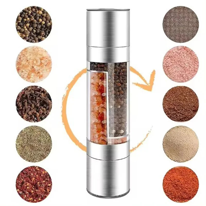 2-in-1 Salt & Pepper Grinder – Manual Ceramic Dual Mill