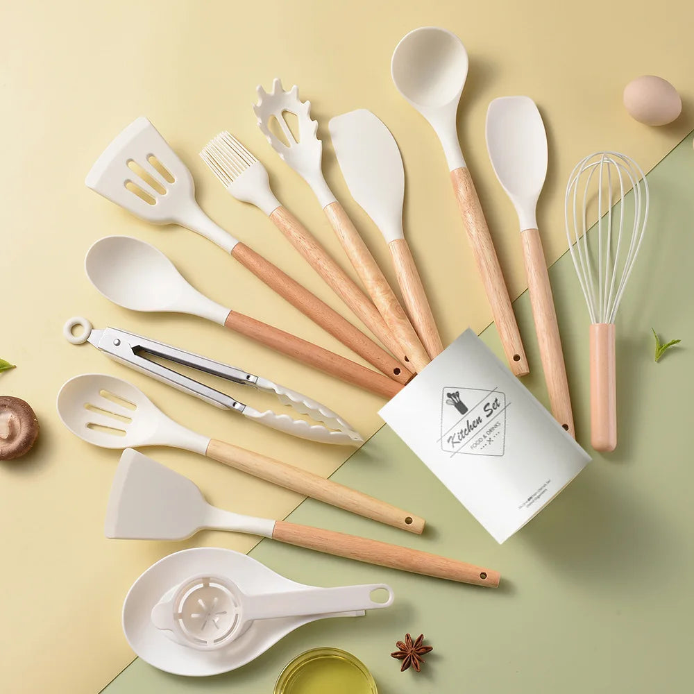 14-Piece Silicone Cooking Utensils Set