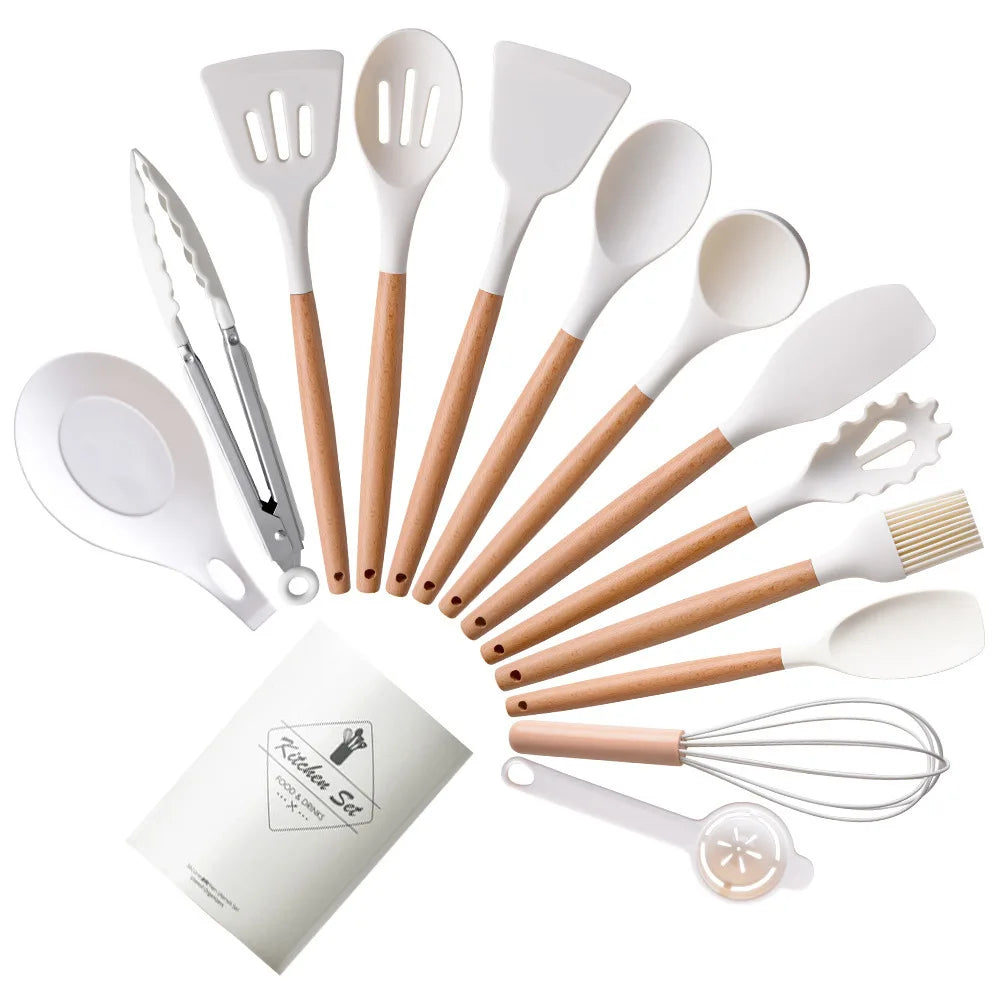 14-Piece Silicone Cooking Utensils Set