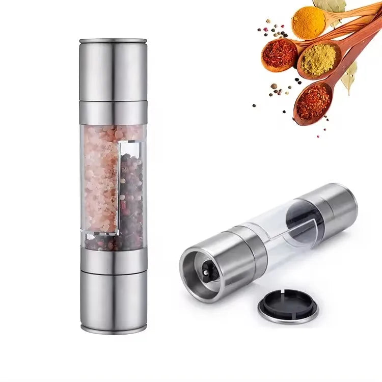 2-in-1 Salt & Pepper Grinder – Manual Ceramic Dual Mill