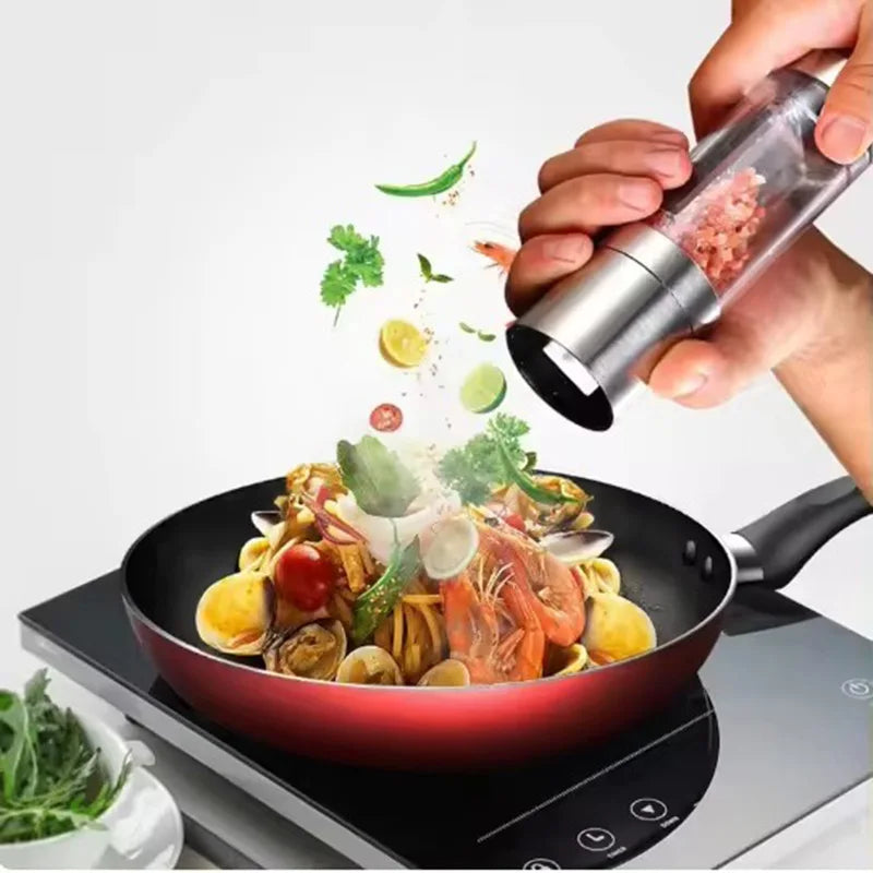 2-in-1 Salt & Pepper Grinder – Manual Ceramic Dual Mill