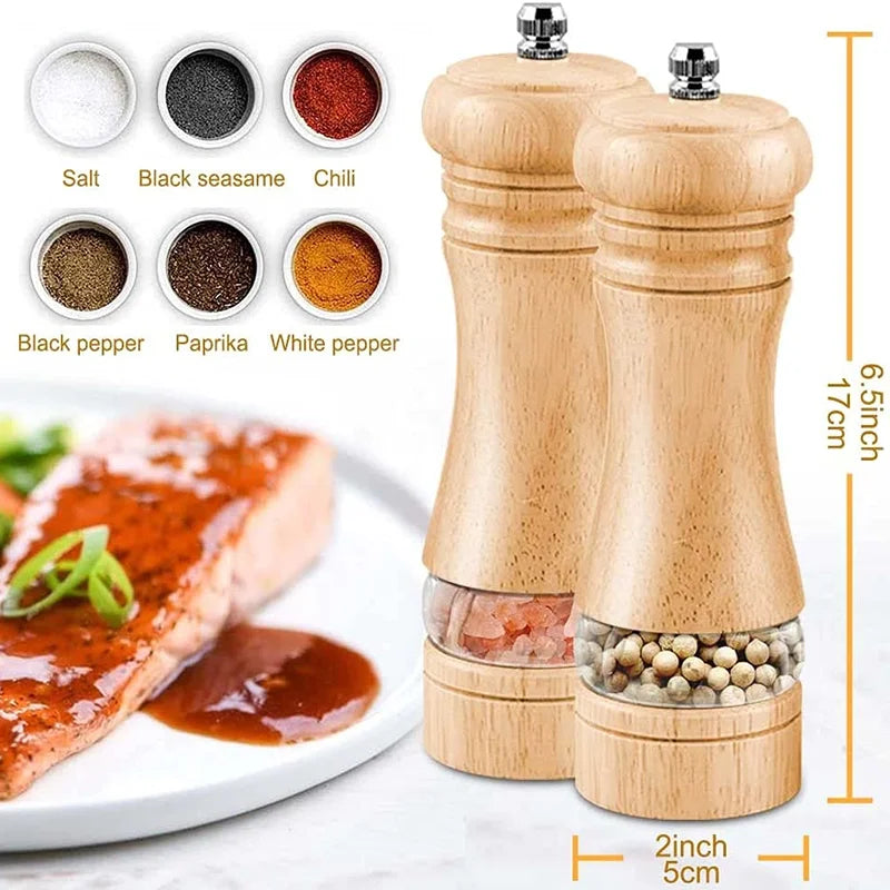 Manual Wooden Pepper Grinder – Multi-Purpose Spice Mill