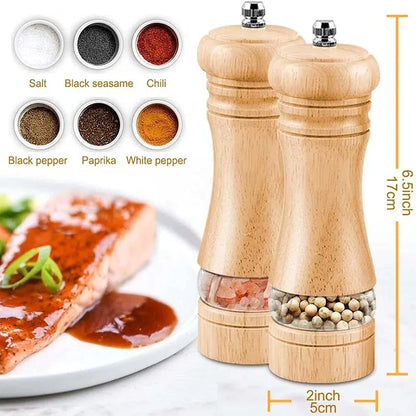 Manual Wooden Pepper Grinder – Multi-Purpose Spice Mill