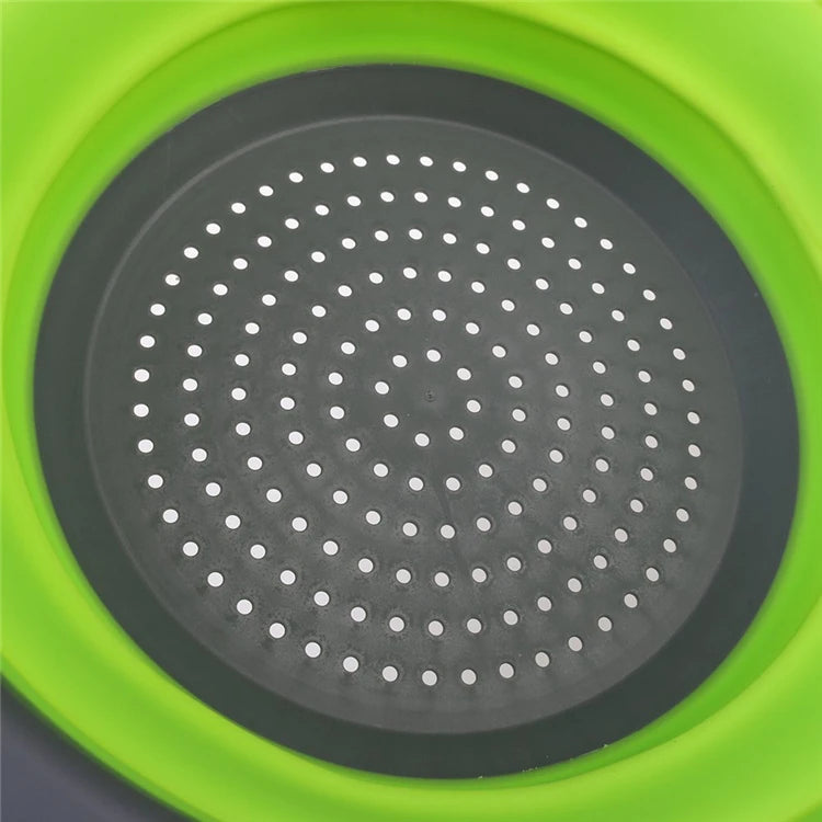 LMETJMA Round Folding Colander BPA Free Fruits Vegetables Washing Drain Basket Kitchen Colander Strainer Dishwasher Safe KC0236