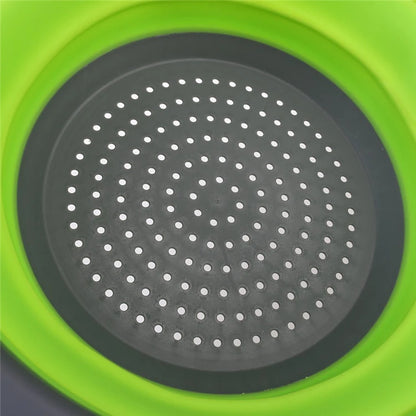 LMETJMA Round Folding Colander BPA Free Fruits Vegetables Washing Drain Basket Kitchen Colander Strainer Dishwasher Safe KC0236