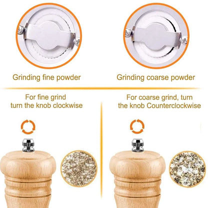 Manual Wooden Pepper Grinder – Multi-Purpose Spice Mill