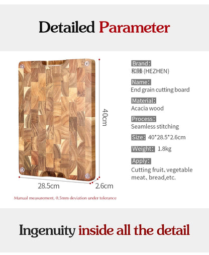 Acacia Wood Cutting Board – Double-Sided & Water-Resistant