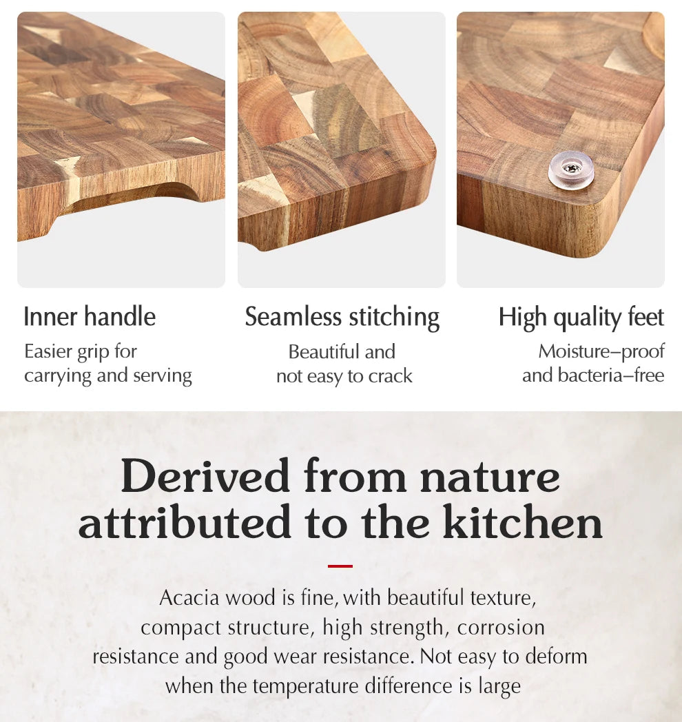 Acacia Wood Cutting Board – Double-Sided & Water-Resistant