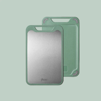 Double-Sided Cutting Board – Stainless Steel & Plastic
