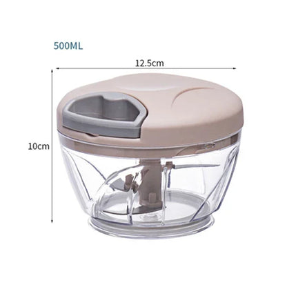 500/900ML Garlic Chopper Manual Garlic Press Food Vegetables Cutter Meat Grinders Kitchen Gadgets Hand Mincer Garlic Masher