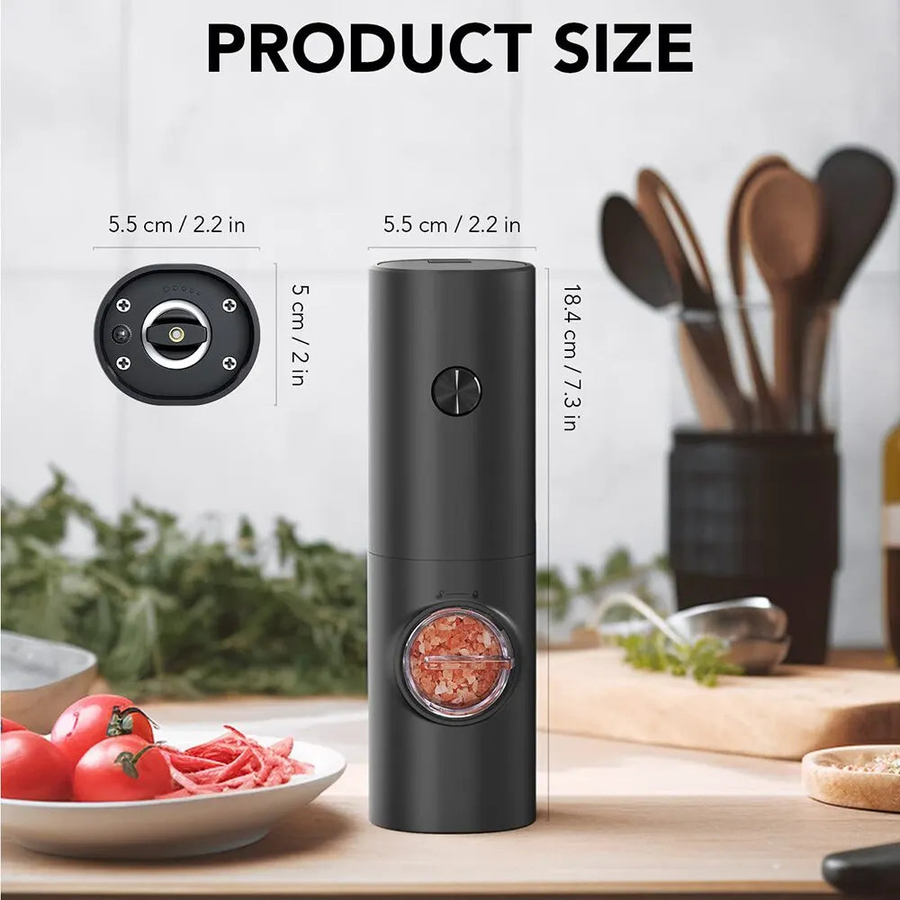 Electric Salt & Pepper Grinder – Battery Powered with Adjustable Coarseness