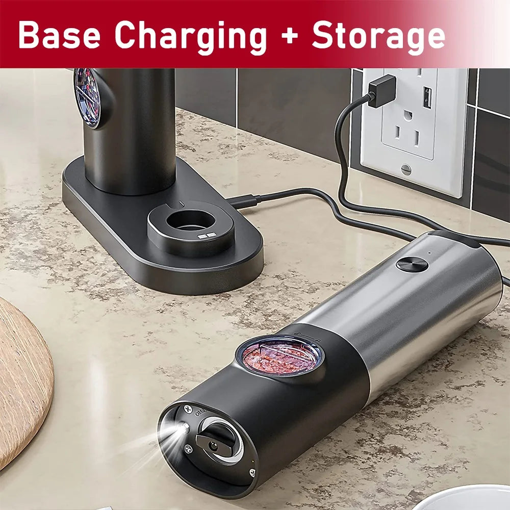 USB Electric Salt & Pepper Grinder – Adjustable Coarseness