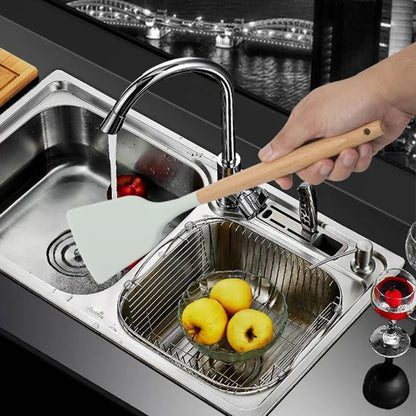 12-Piece Silicone Utensil Set – Wooden Handle Cooking Tools