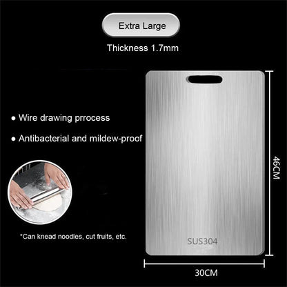 Double-Sided Stainless Steel Cutting Board – Thick & Multi-Purpose
