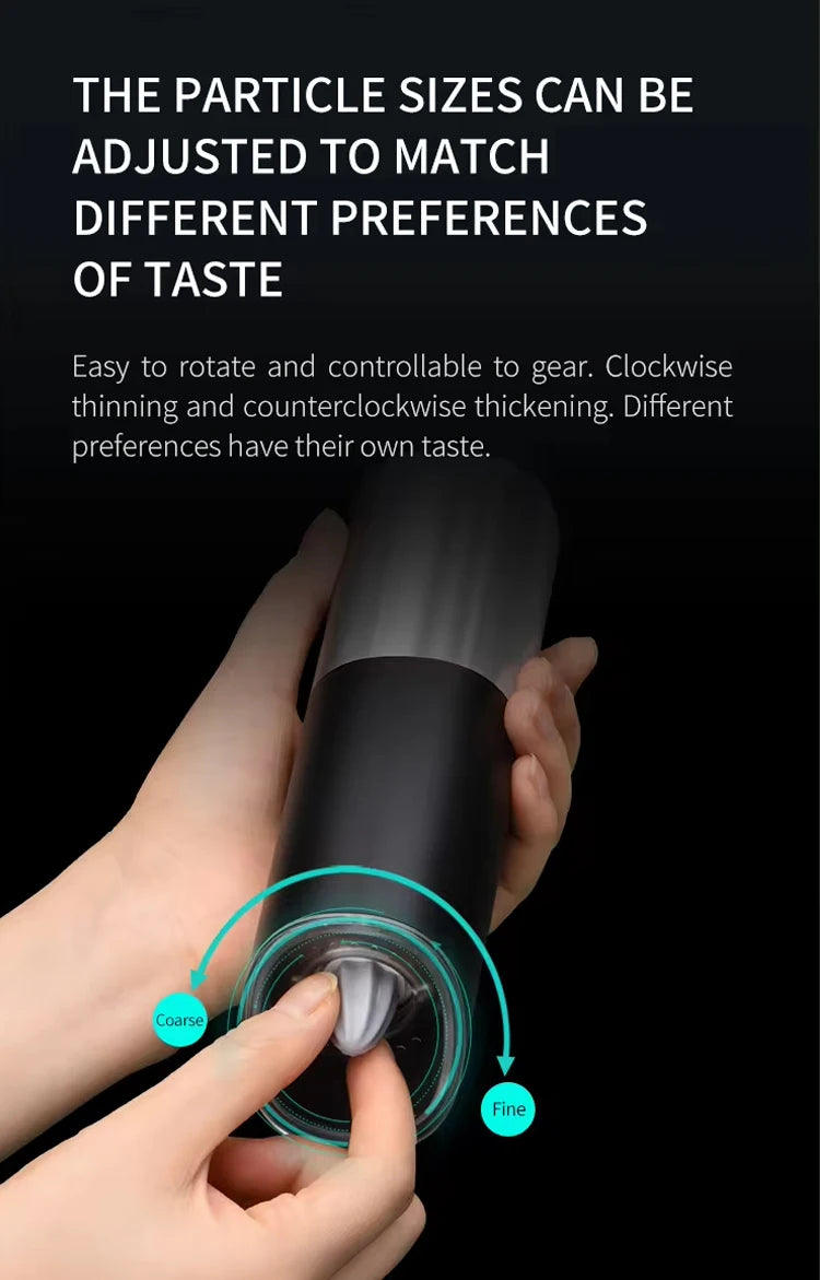 Electric Salt & Pepper Grinder Set – Automatic with LED
