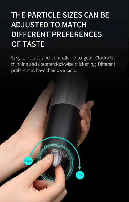 Electric Salt & Pepper Grinder Set – Automatic with LED