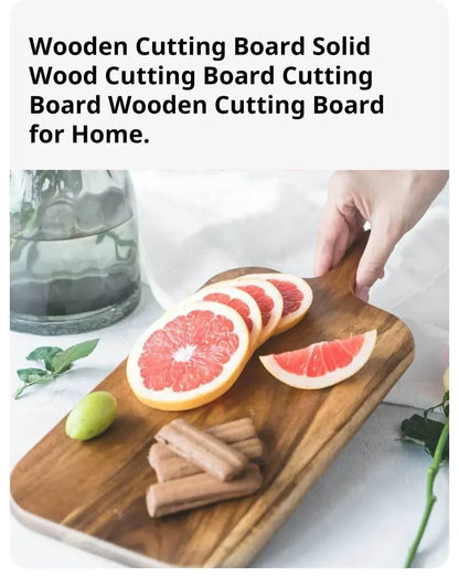 Wooden Cutting & Serving Board with Handle – Charcuterie & Cheese Platter