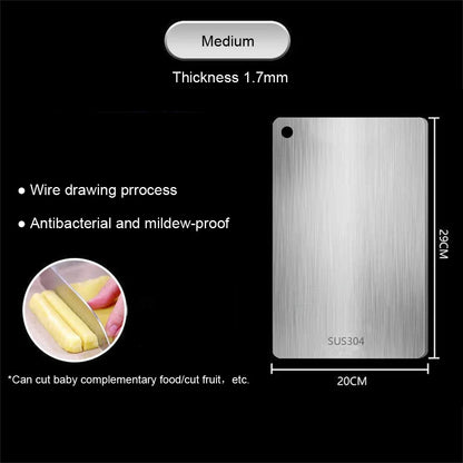 Double-Sided Stainless Steel Cutting Board – Thick & Multi-Purpose
