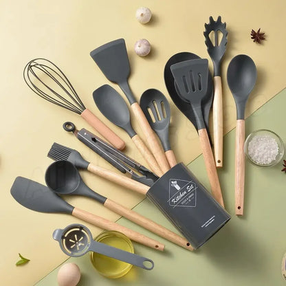 12-Piece Silicone Cooking Utensils Set