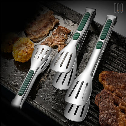 Non-Slip Stainless Steel Food Tongs Meat Salad Bread Serving Clip Barbecue Grill Buffet Clamp Cooking Tools Kitchen Accessories