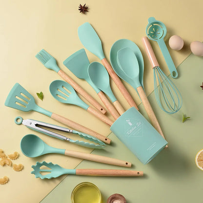 14-Piece Silicone Cooking Utensils Set