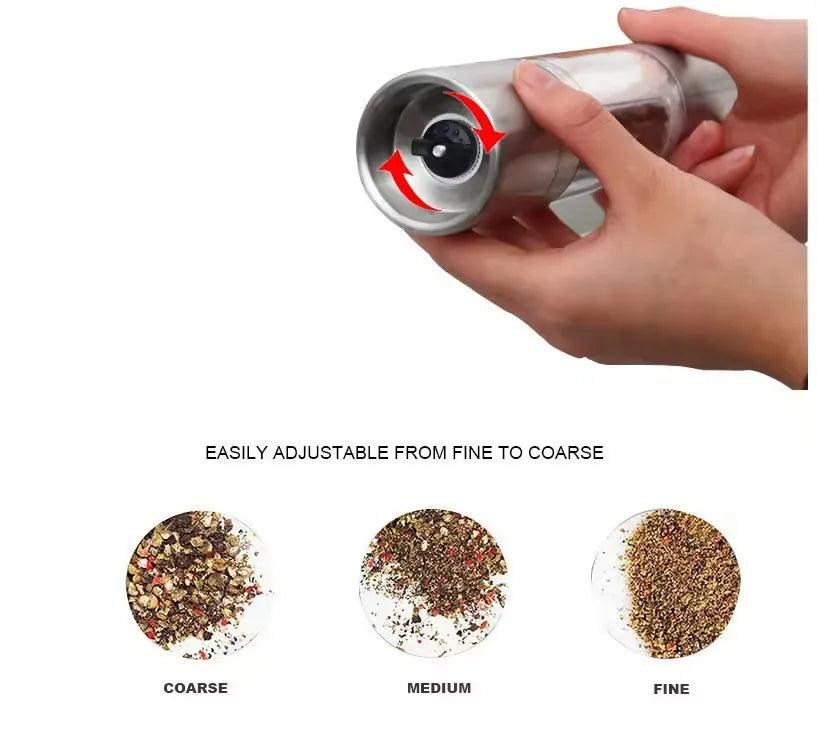 2-in-1 Salt & Pepper Grinder – Manual Ceramic Dual Mill