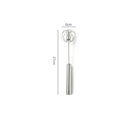 Semi-automatic Egg Beater 304 Stainless Steel Egg Whisk Manual Hand Mixer Self Turning Egg Stirrer Kitchen Accessories Egg Tools