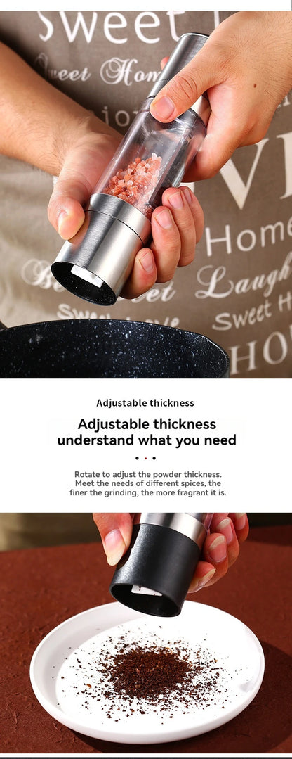 2-in-1 Salt & Pepper Grinder – Manual Stainless Steel Mill