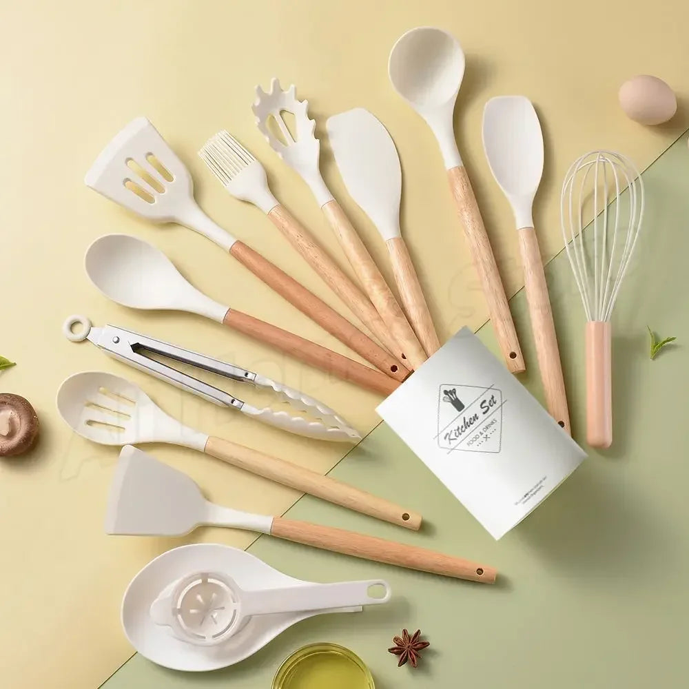 12-Piece Silicone Cooking Utensils Set