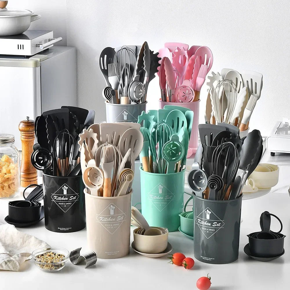 12-Piece Silicone Cooking Utensils Set