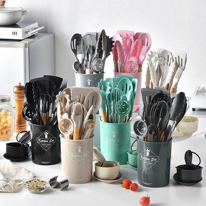 12-Piece Silicone Cooking Utensils Set