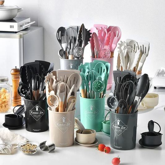 12-Piece Silicone Cooking Utensils Set
