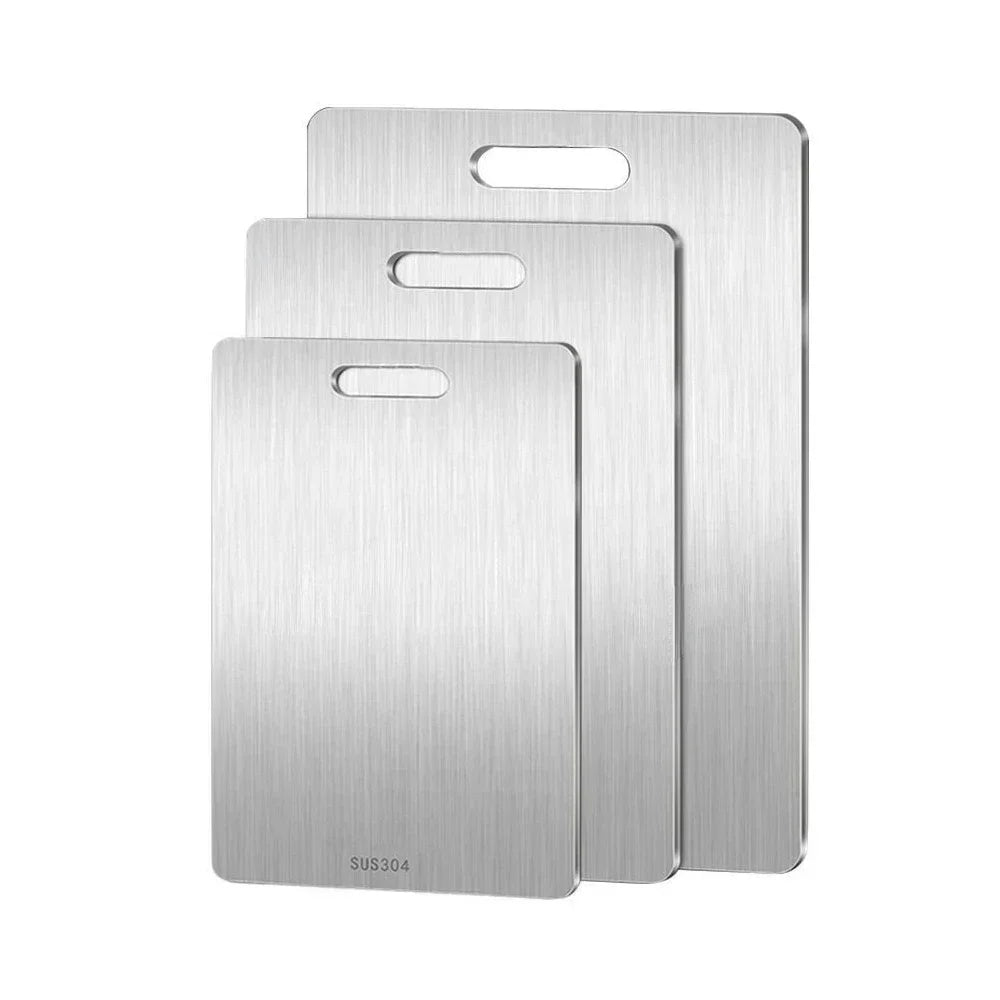Double-Sided Stainless Steel Cutting Board – Thick & Multi-Purpose