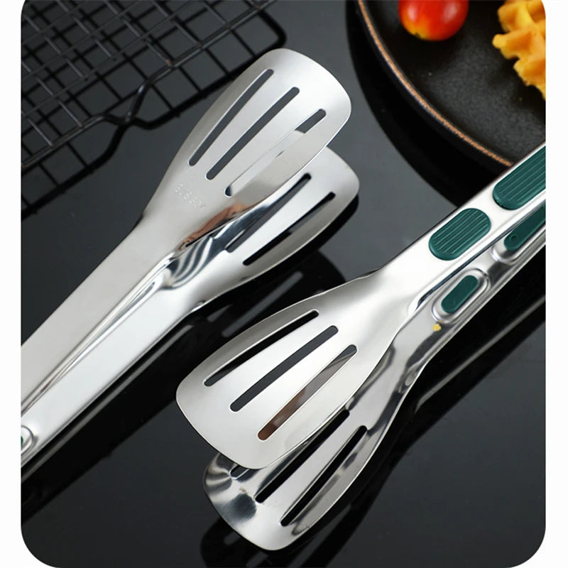 Non-Slip Stainless Steel Food Tongs Meat Salad Bread Serving Clip Barbecue Grill Buffet Clamp Cooking Tools Kitchen Accessories
