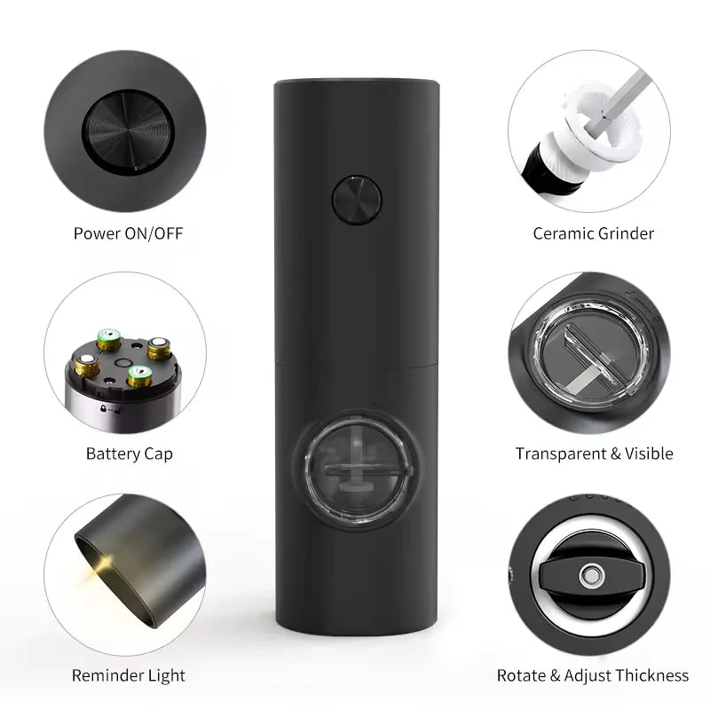 Electric Salt & Pepper Grinder Set – Automatic with LED