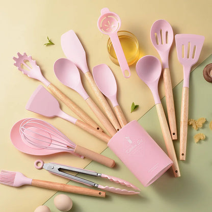 14-Piece Silicone Cooking Utensils Set