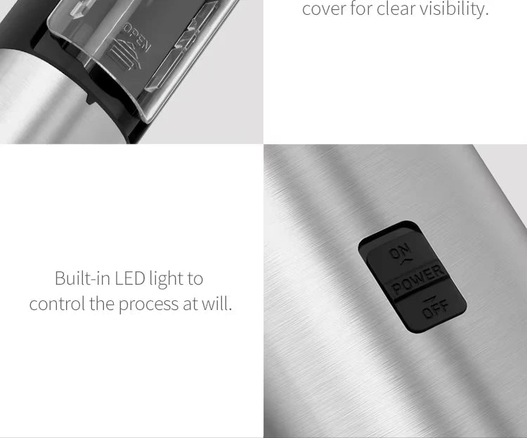 Electric Salt & Pepper Grinder Set – Automatic with LED
