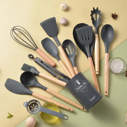 14-Piece Silicone Cooking Utensils Set
