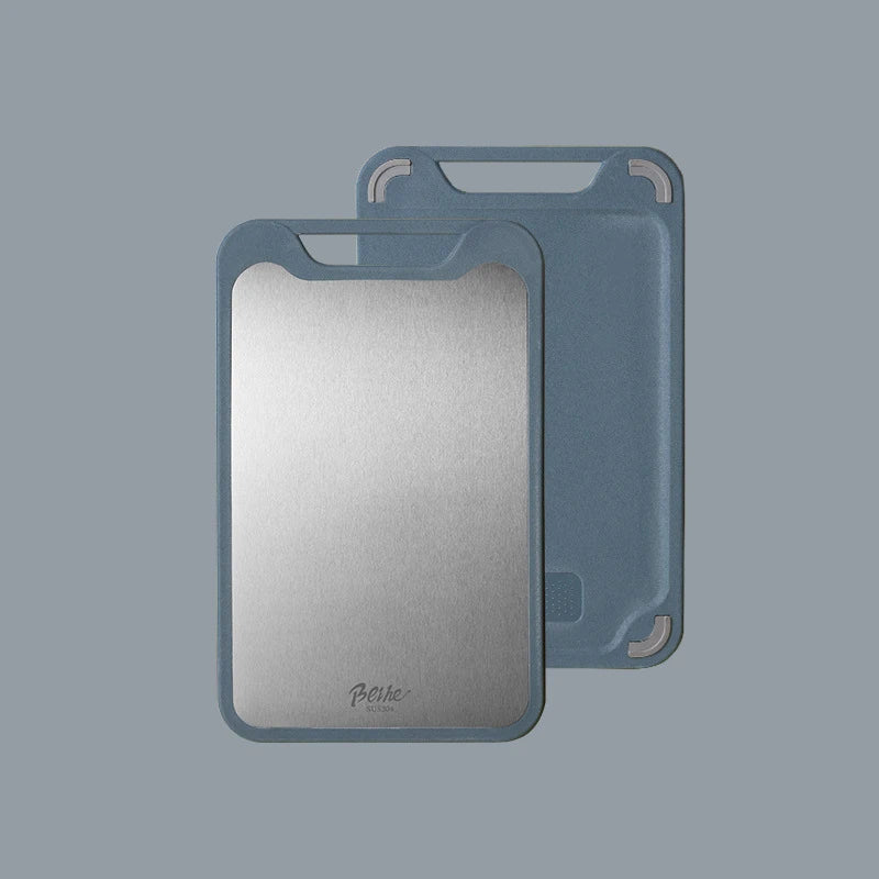 Double-Sided Cutting Board – Stainless Steel & Plastic