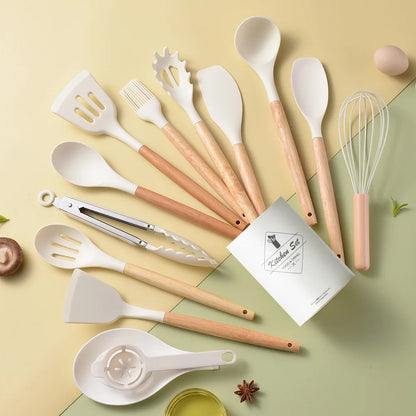 14-Piece Silicone Cooking Utensils Set