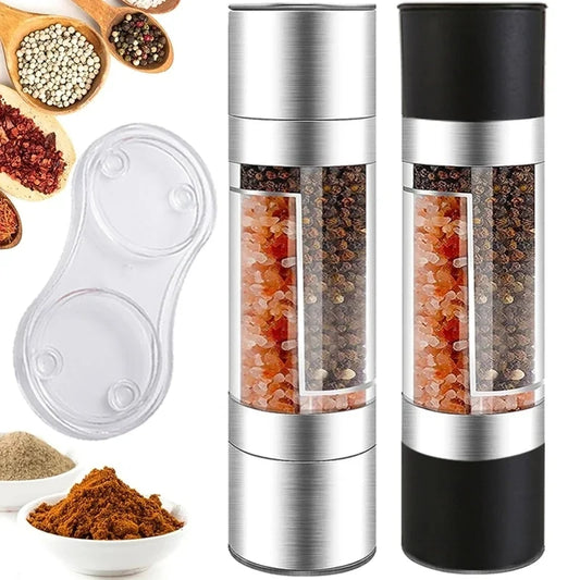 2-in-1 Salt & Pepper Grinder – Manual Stainless Steel Mill