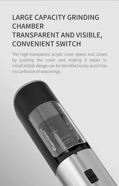 Electric Salt & Pepper Grinder Set – Automatic with LED