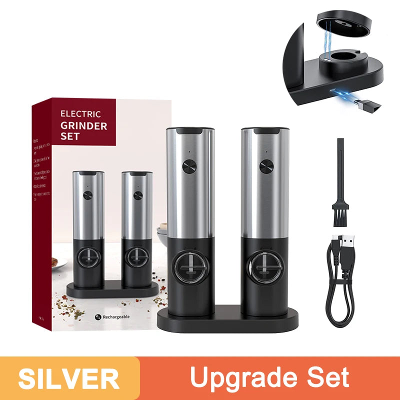 USB Electric Salt & Pepper Grinder – Adjustable Coarseness