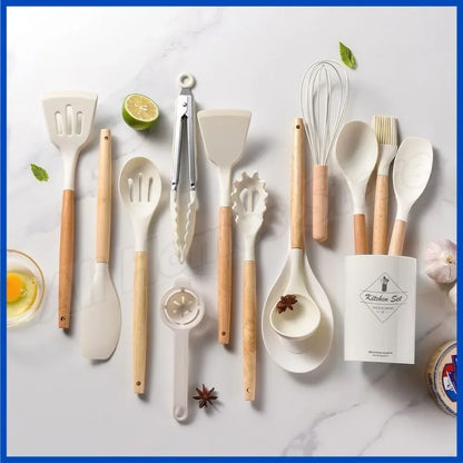 12-Piece Silicone Cooking Utensils Set