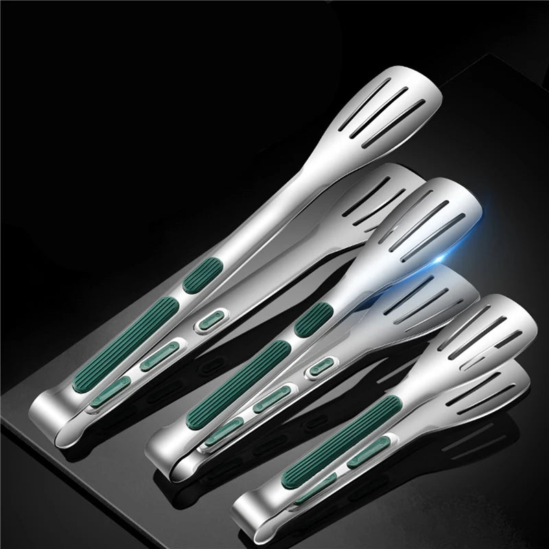 Non-Slip Stainless Steel Food Tongs Meat Salad Bread Serving Clip Barbecue Grill Buffet Clamp Cooking Tools Kitchen Accessories