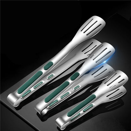 Non-Slip Stainless Steel Food Tongs Meat Salad Bread Serving Clip Barbecue Grill Buffet Clamp Cooking Tools Kitchen Accessories
