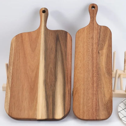 Wooden Cutting & Serving Board with Handle – Charcuterie & Cheese Platter