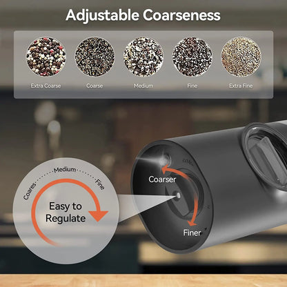 USB Electric Salt & Pepper Grinder – Adjustable Coarseness